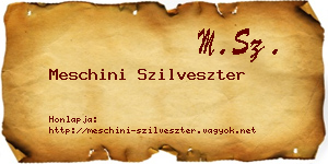Meschini Szilveszter névjegykártya